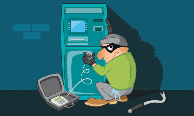 Card reader is hidden in an ATM
